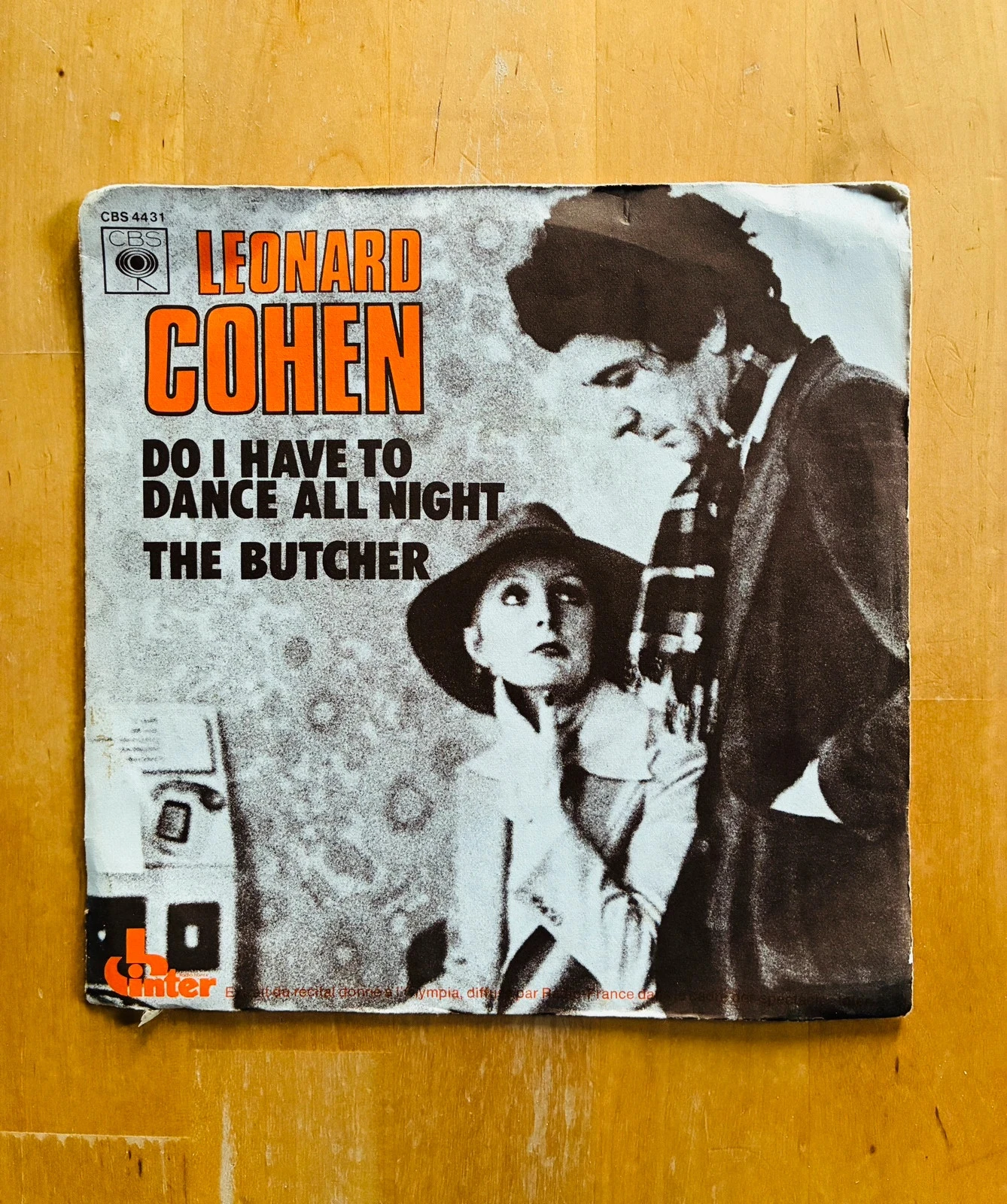 Disque vinyle 45T Leonard Cohen Do I have to dance all night?